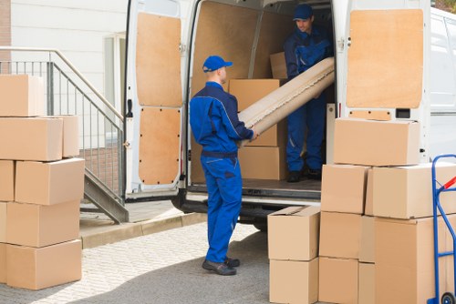Local removals team assisting with a Borough move near central London streets