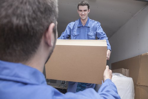 Packing boxes and furniture for a Borough moving service