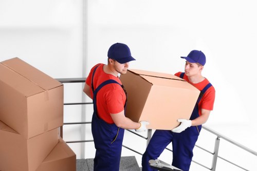 Local office removals team preparing a Borough business relocation