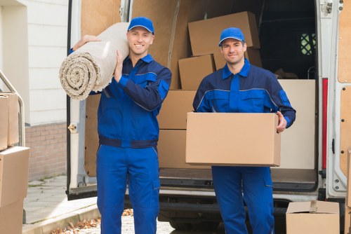 Waste removal and responsible disposal for a moving service