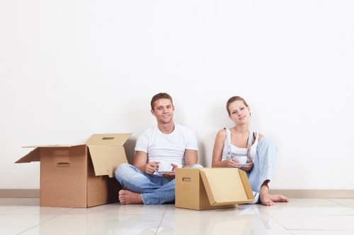 Business relocation items prepared for an office move in Borough