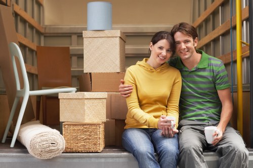 Moving team loading belongings for a Borough home relocation