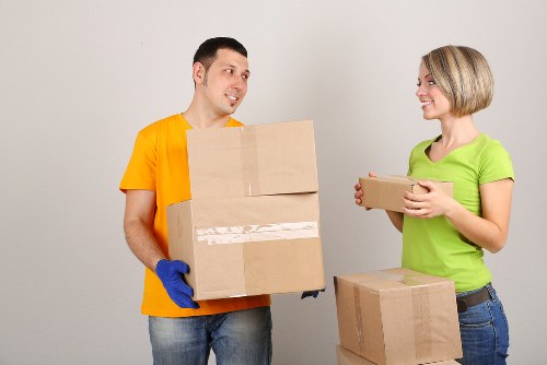Careful furniture handling during a residential move in Borough