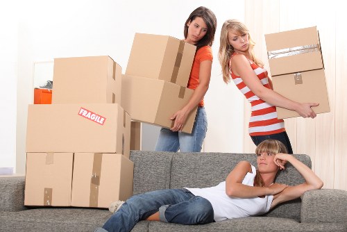Local removal van and movers working near Borough streets